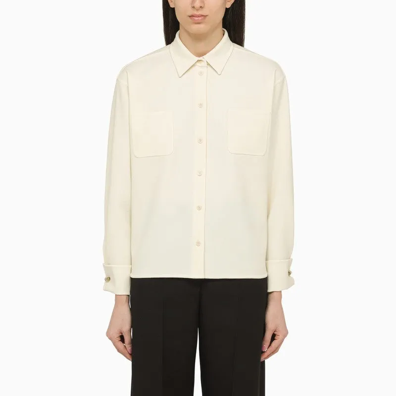 Max Mara Ivory wool-blend shirt sold by Lord & Taylor