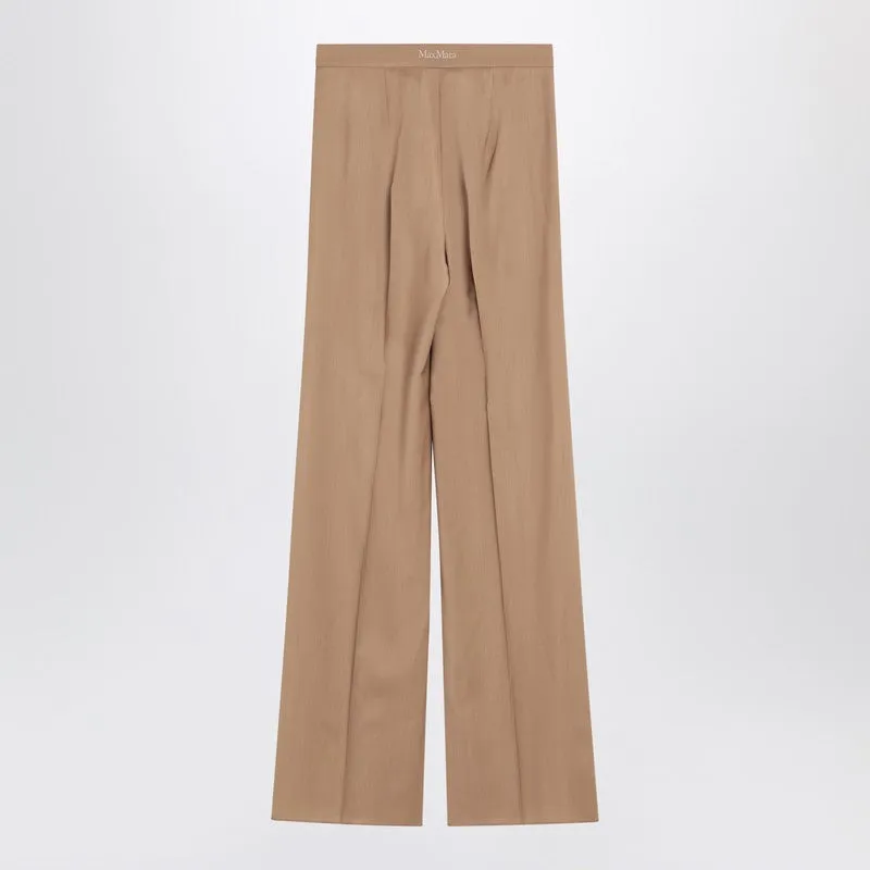 Max Mara Wide beige wool trousers sold by Lord & Taylor product image thumbnail 2