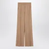 Max Mara Wide beige wool trousers sold by Lord & Taylor