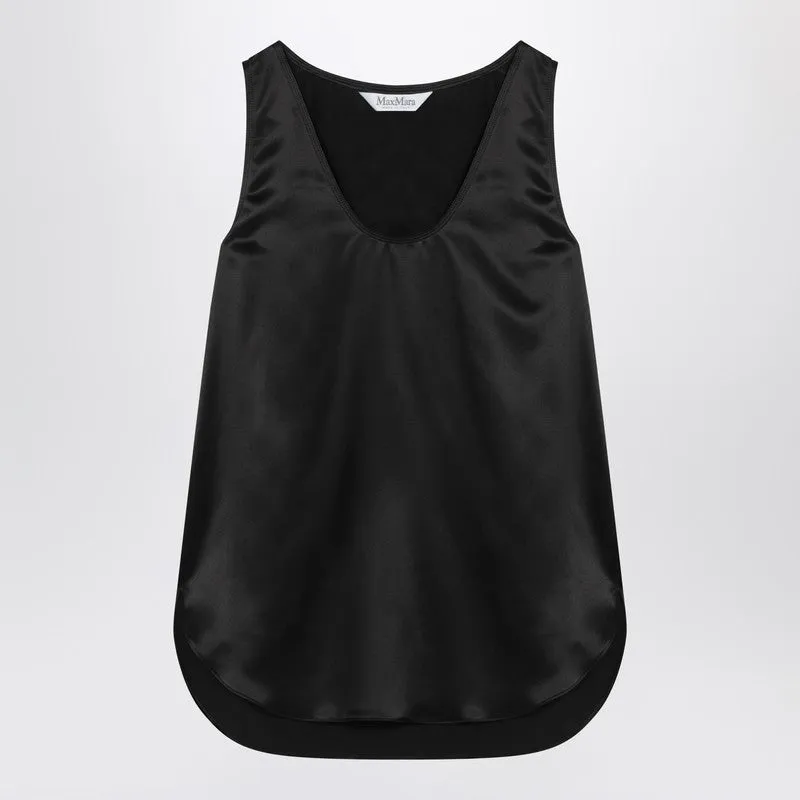 Max Mara Top black silk satin sold by Lord & Taylor
