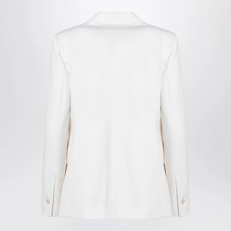 Max Mara Single-breasted white jacket in wool sold by Lord & Taylor product image thumbnail 2