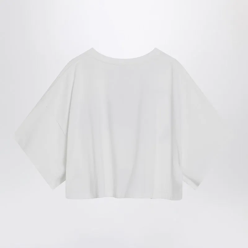 Chloé White boxy T-shirt with logo print sold by Lord & Taylor product image thumbnail 2