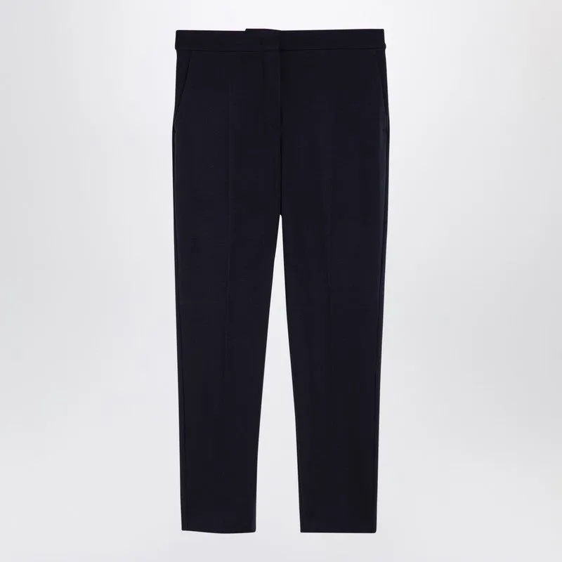 Max Mara Navy blue viscose blend trousers sold by Lord & Taylor