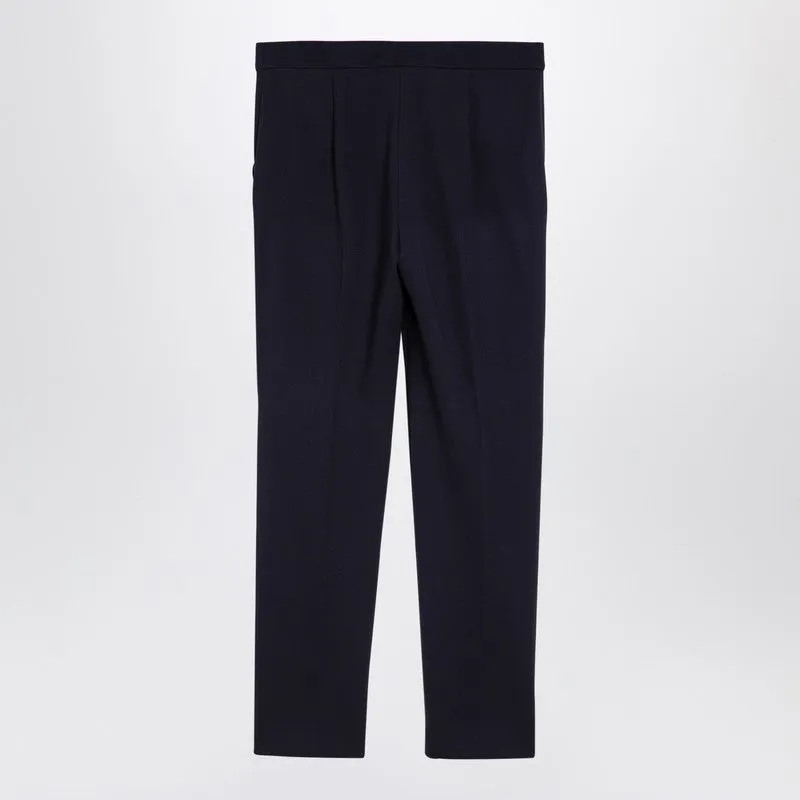Max Mara Navy blue viscose blend trousers sold by Lord & Taylor product image thumbnail 2