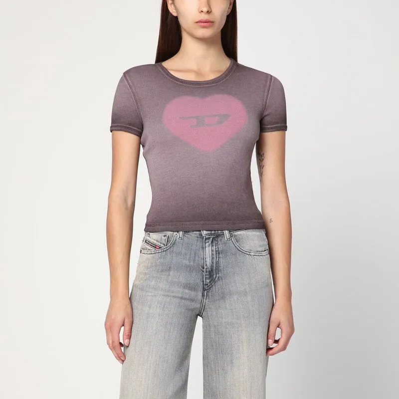 Diesel T-Ele T-shirt in washed purple stretch cotton sold by Lord & Taylor