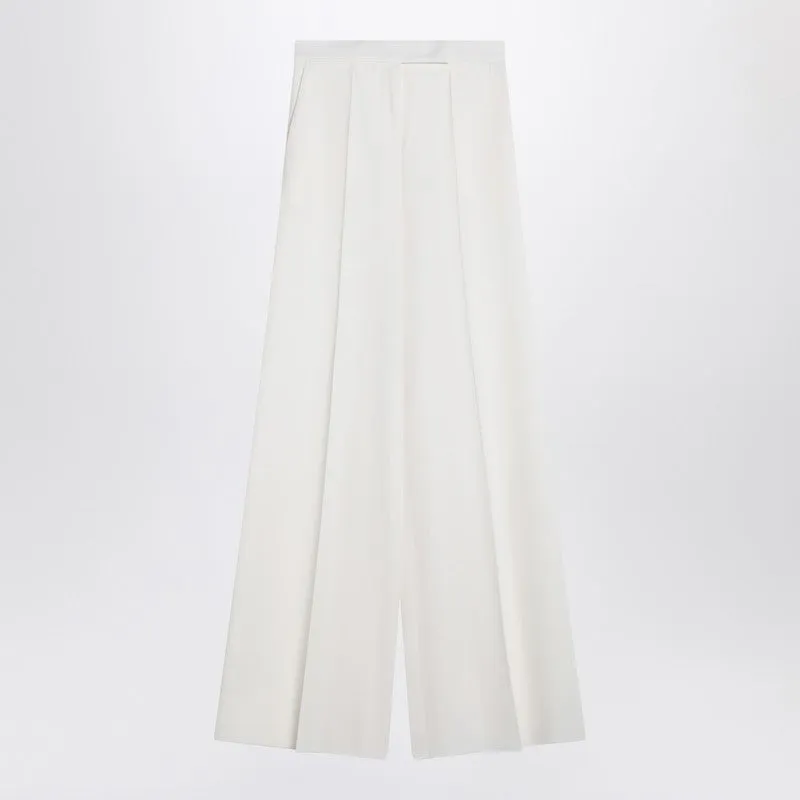 Max Mara White wool gabardine trousers sold by Lord & Taylor