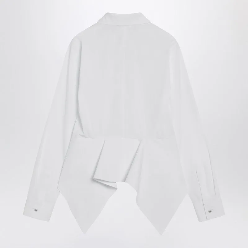 Max Mara White shirt in cotton poplin sold by Lord & Taylor product image thumbnail 2