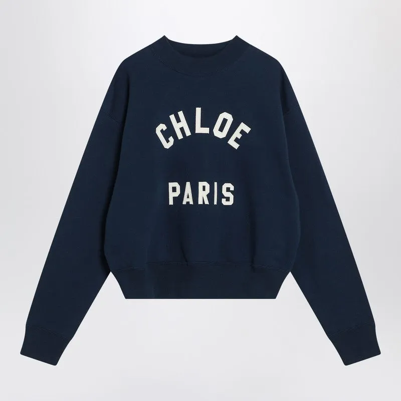 Chloé Navy blue sweatshirt with logo sold by Lord & Taylor