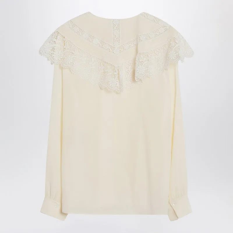 Chloé Ivory crêpe shirt sold by Lord & Taylor product image thumbnail 2