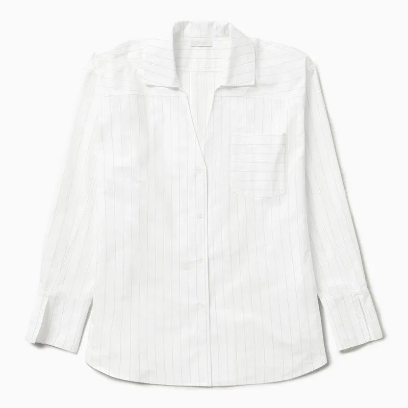 1989 STUDIO Striped l/s shirt dress white sold by Lord & Taylor