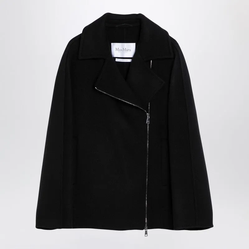 Max Mara Black virgin wool caban sold by Lord & Taylor