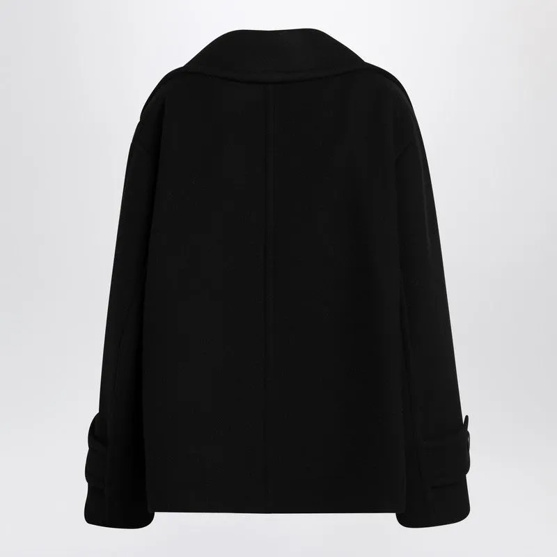 Chloé Double-breasted black coat in wool blend sold by Lord & Taylor product image thumbnail 2