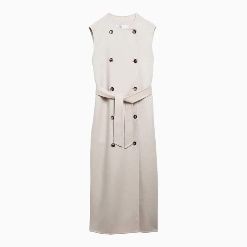 Max Mara Beige wool and cashmere long vest sold by Lord & Taylor