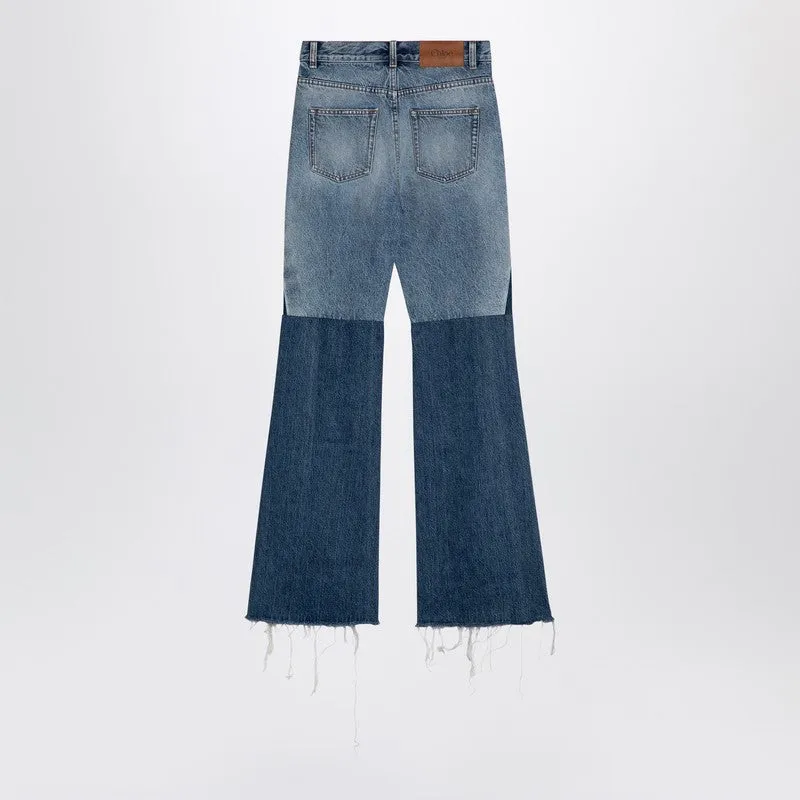 Chloé Three-coloured patchwork denim jeans sold by Lord & Taylor product image thumbnail 2