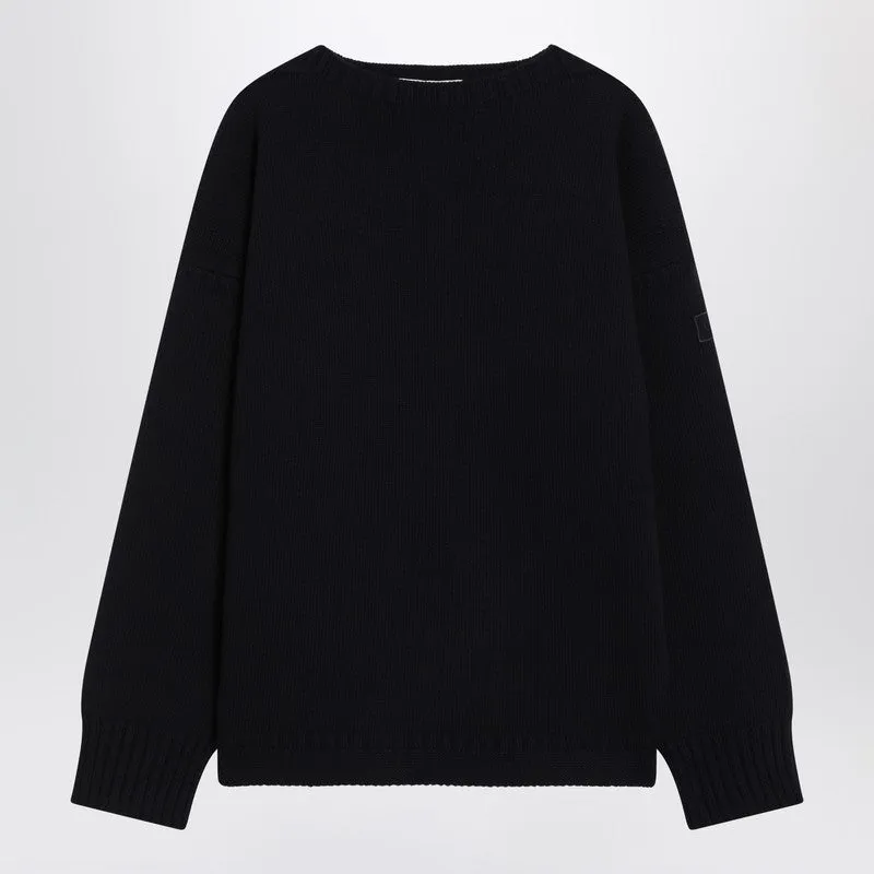 Chloé Navy blue sweater in wool and cashmere sold by Lord & Taylor