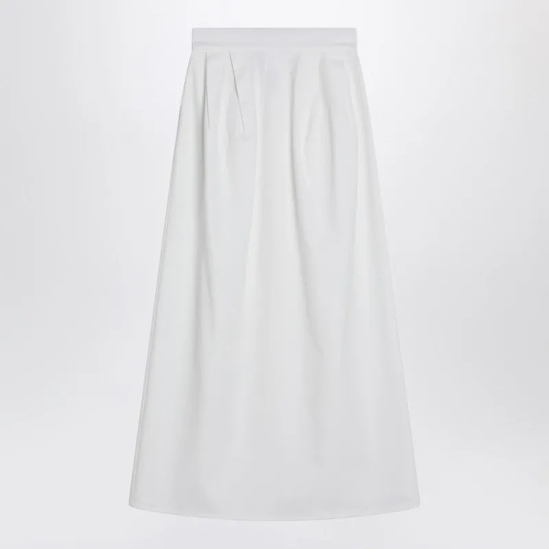 Max Mara Wide white gabardine skirt sold by Lord & Taylor product image thumbnail 2