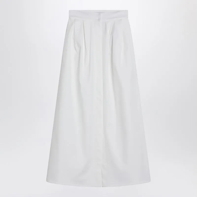 Max Mara Wide white gabardine skirt made by MaxMara