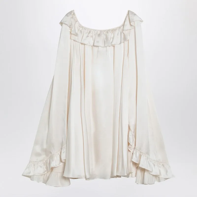 Chloé Milky white mini dress in silk sold by Lord & Taylor