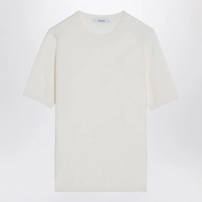 Max Mara White silk and cashmere crew-neck t-shirt sold by Lord & Taylor