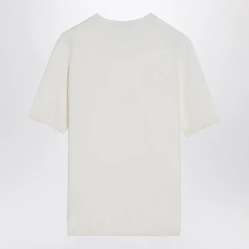 Max Mara White silk and cashmere crew-neck t-shirt sold by Lord & Taylor product image thumbnail 2
