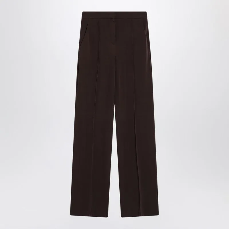Max Mara Coffee-coloured viscose trousers sold by Lord & Taylor