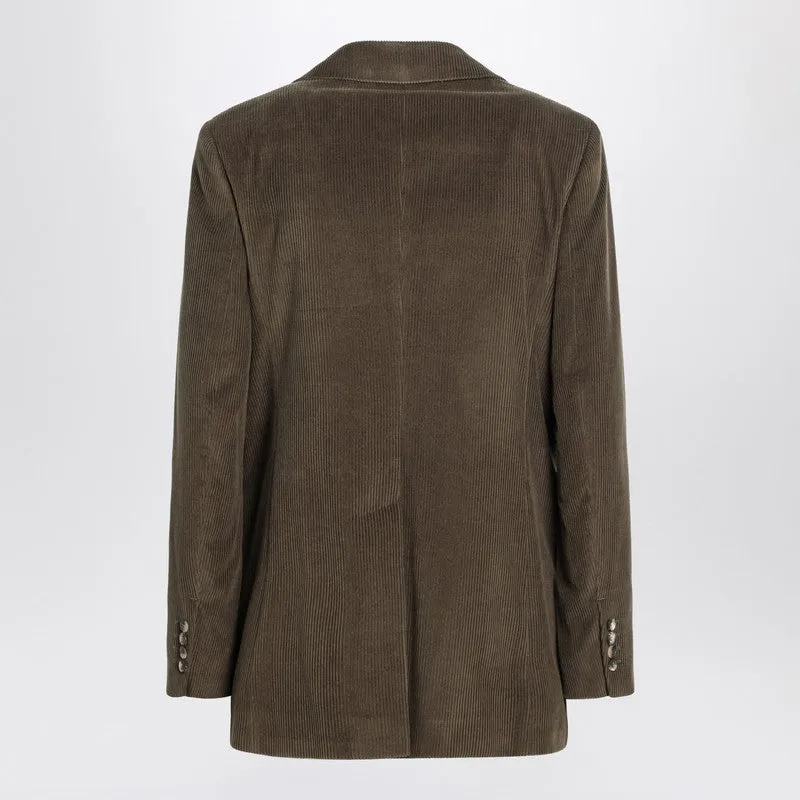 Max Mara Khaki ribbed jacket sold by Lord & Taylor product image thumbnail 2