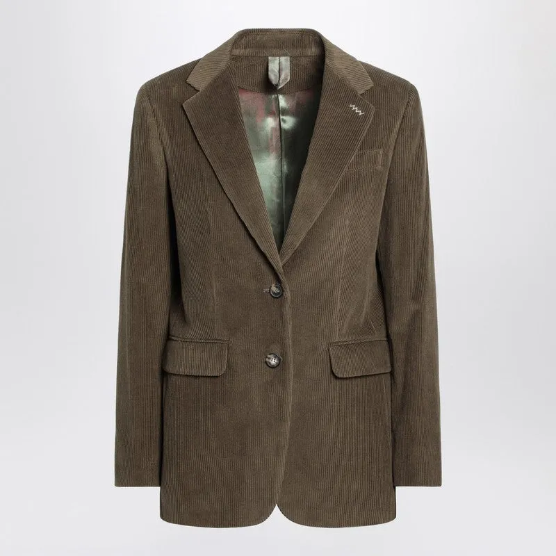 Max Mara Khaki ribbed jacket sold by Lord & Taylor