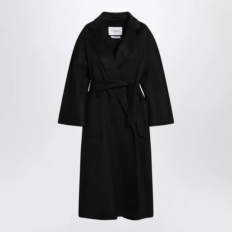 Max Mara Wrap coat in black cashmere sold by Lord & Taylor