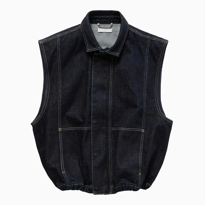 1989 STUDIO Denim vest dark blue sold by Lord & Taylor