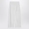 Max Mara White baggy trousers in cotton twill sold by Lord & Taylor