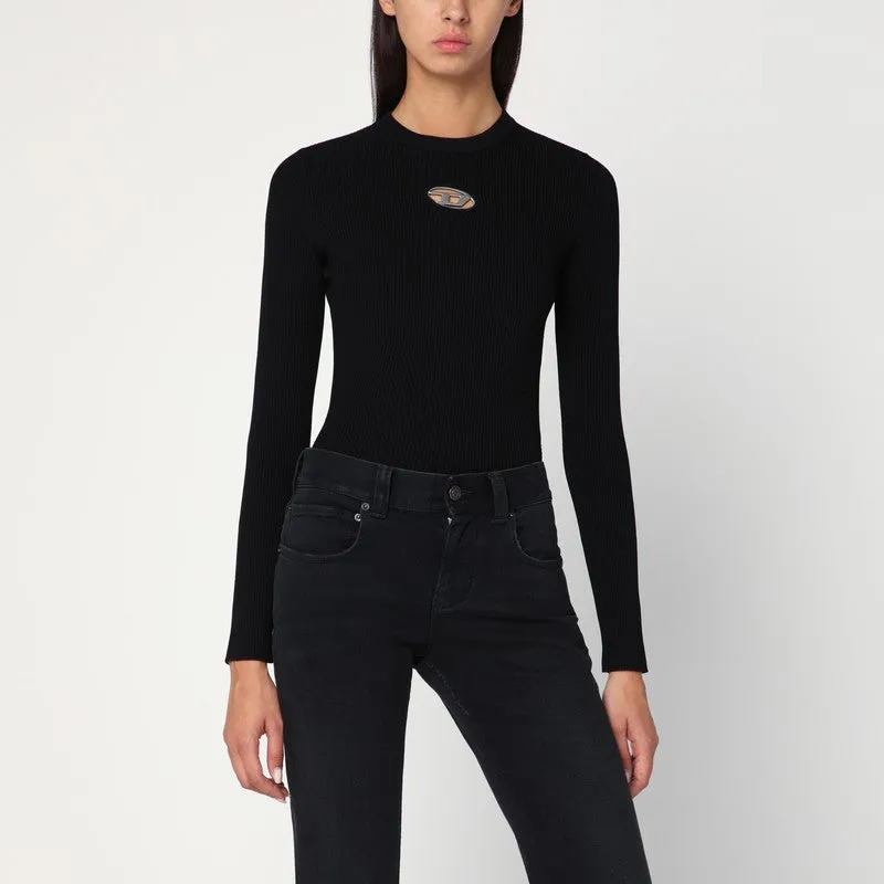Diesel Black ribbed M-Valari sweater sold by Lord & Taylor
