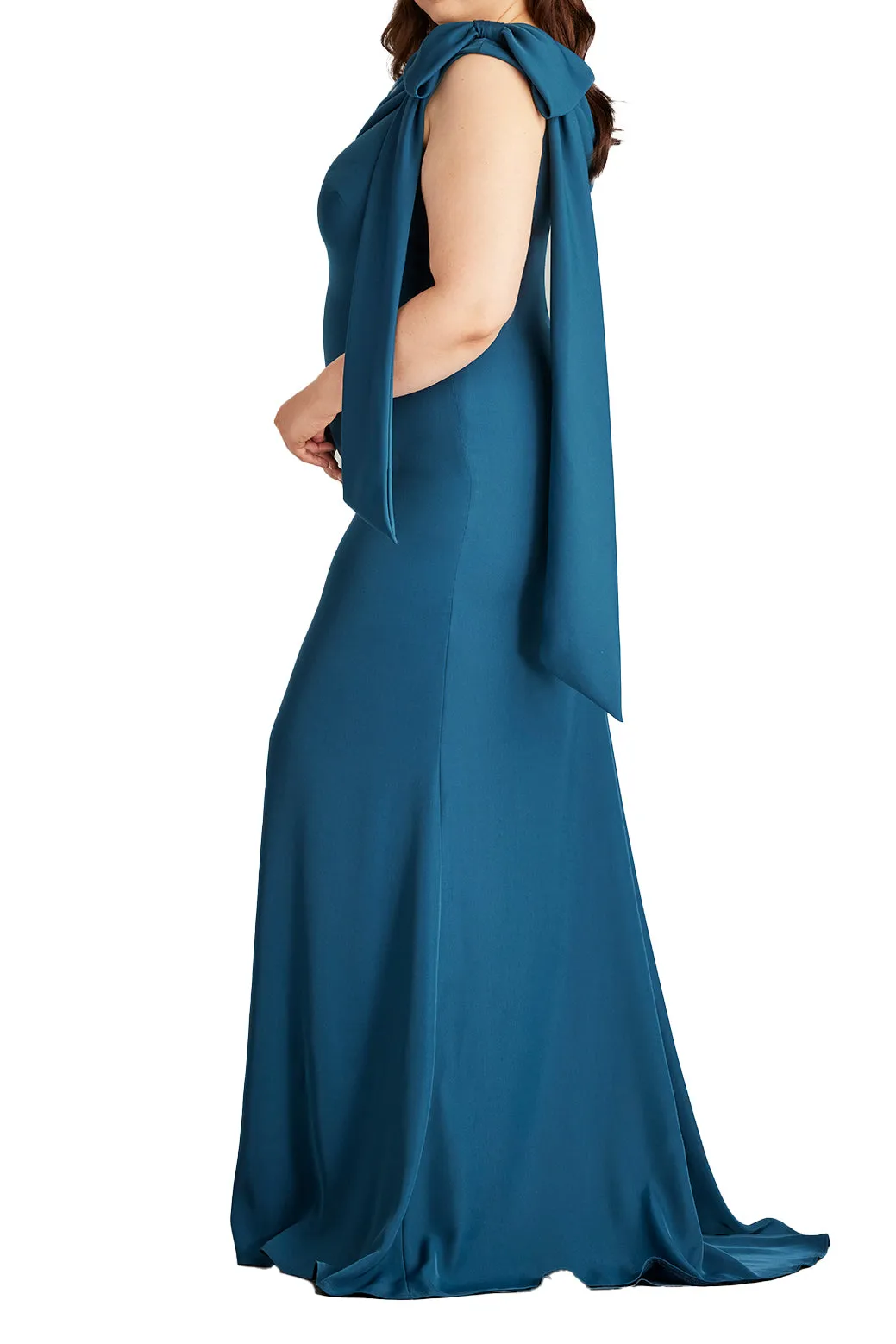 Cassia Bow-Shoulder Crepe Gown - PLUS SIZE ECLPS sold by Lord & Taylor product image thumbnail 3