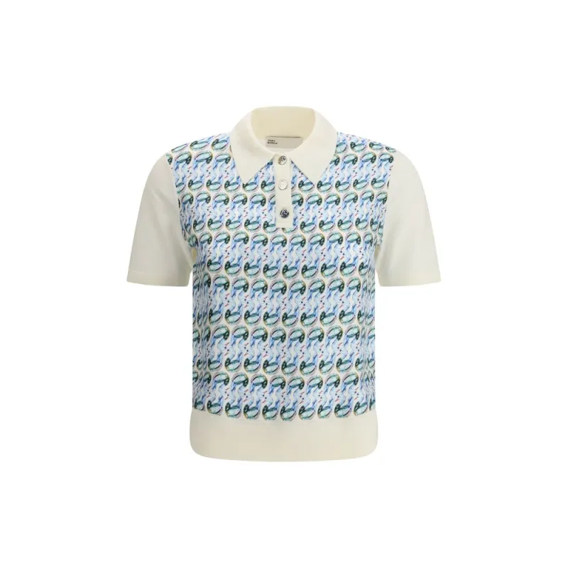 Wool and silk Polo Shirt made by Tory Burch