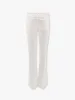 Stretch cotton trouser with embroidered monogram sold by Lord & Taylor