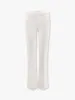 Stretch cotton trouser with embroidered monogram sold by Lord & Taylor