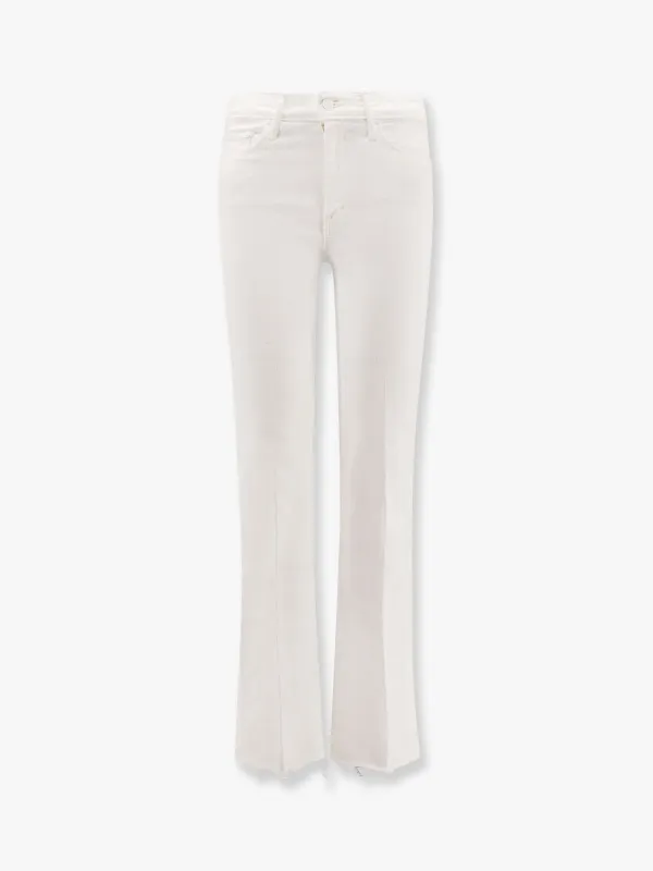 Stretch cotton trouser with embroidered monogram sold by Lord & Taylor