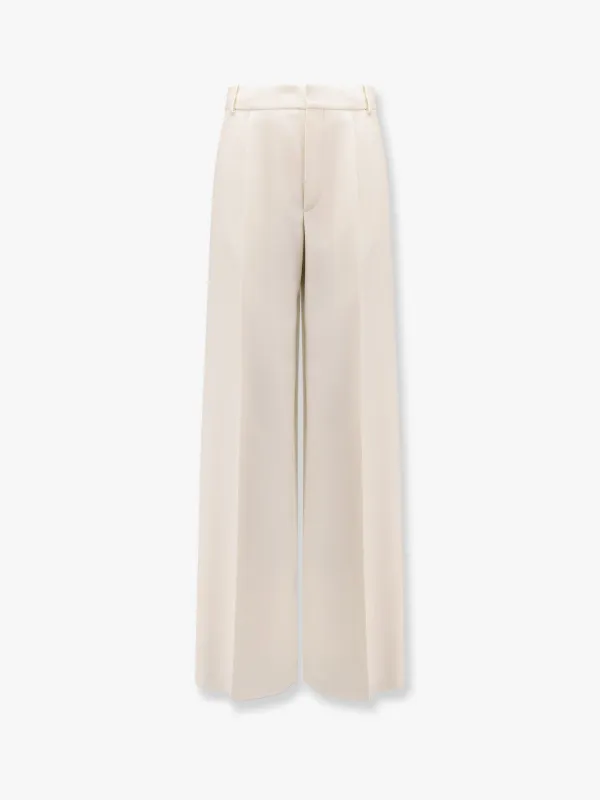Flared Virgin Wool and Silk Trousers sold by Lord & Taylor