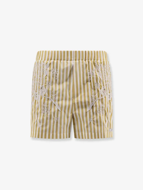 Celana Striped Cotton Shorts sold by Lord & Taylor