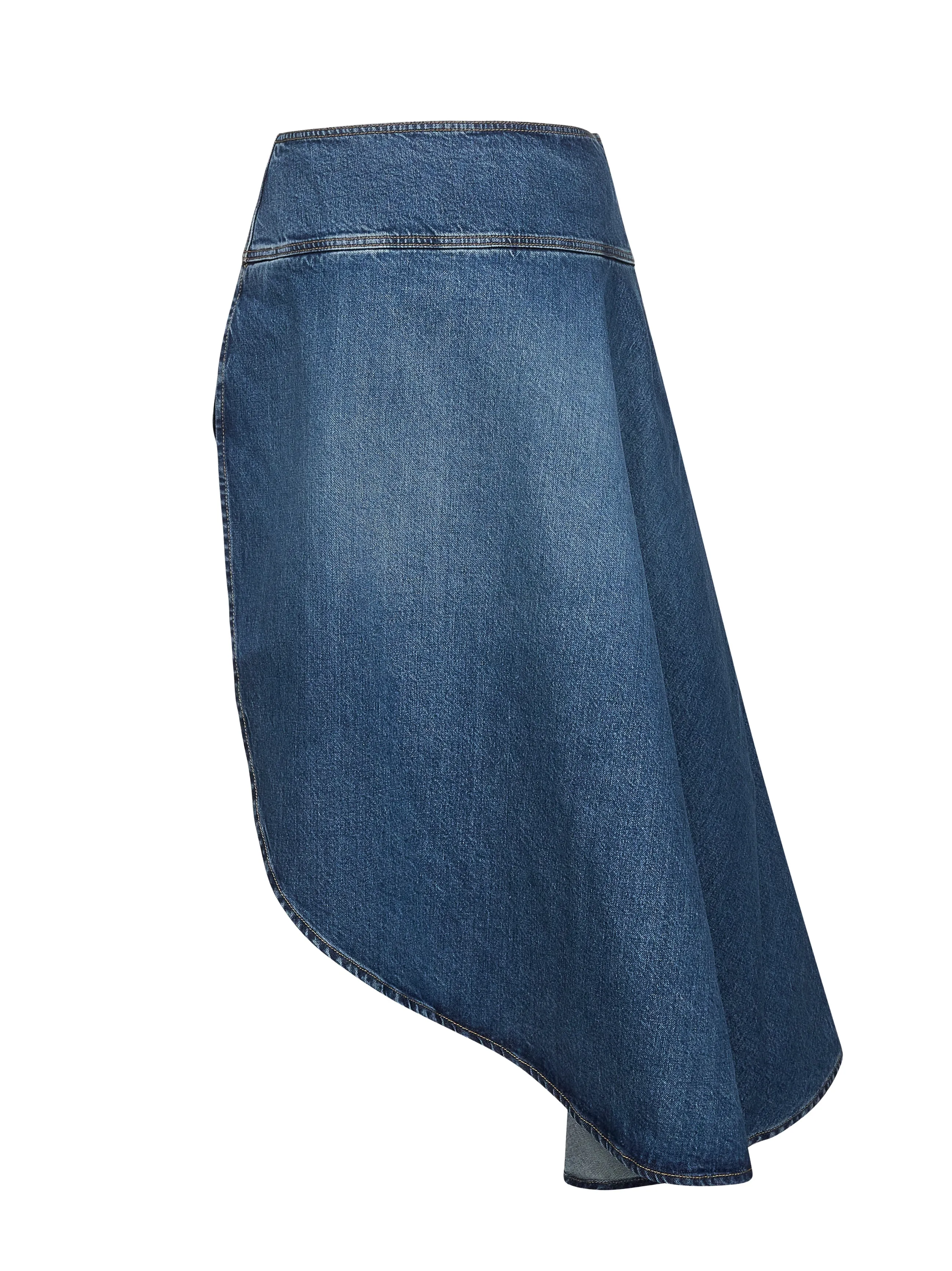 Blue Denim Asymmetric Midi Skirt sold by Lord & Taylor product image thumbnail 2