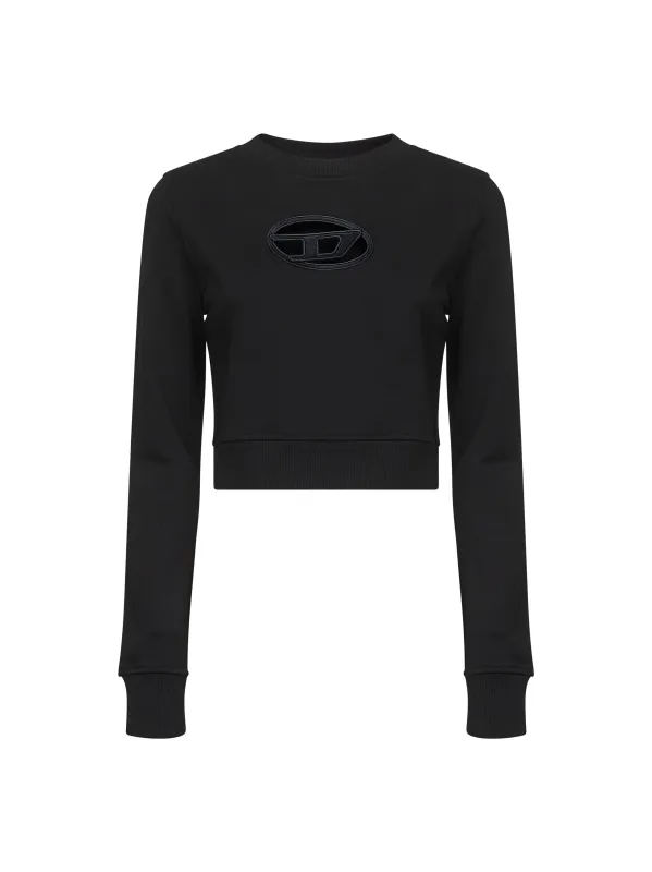 Black F-Slimmy-Od Cropped Sweatshirt sold by Lord & Taylor