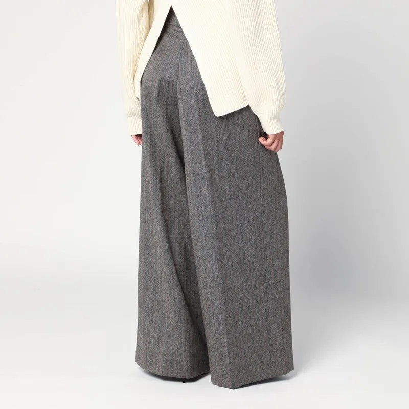 Dries Van Noten Wide gray wool palazzo pants sold by Lord & Taylor product image thumbnail 2