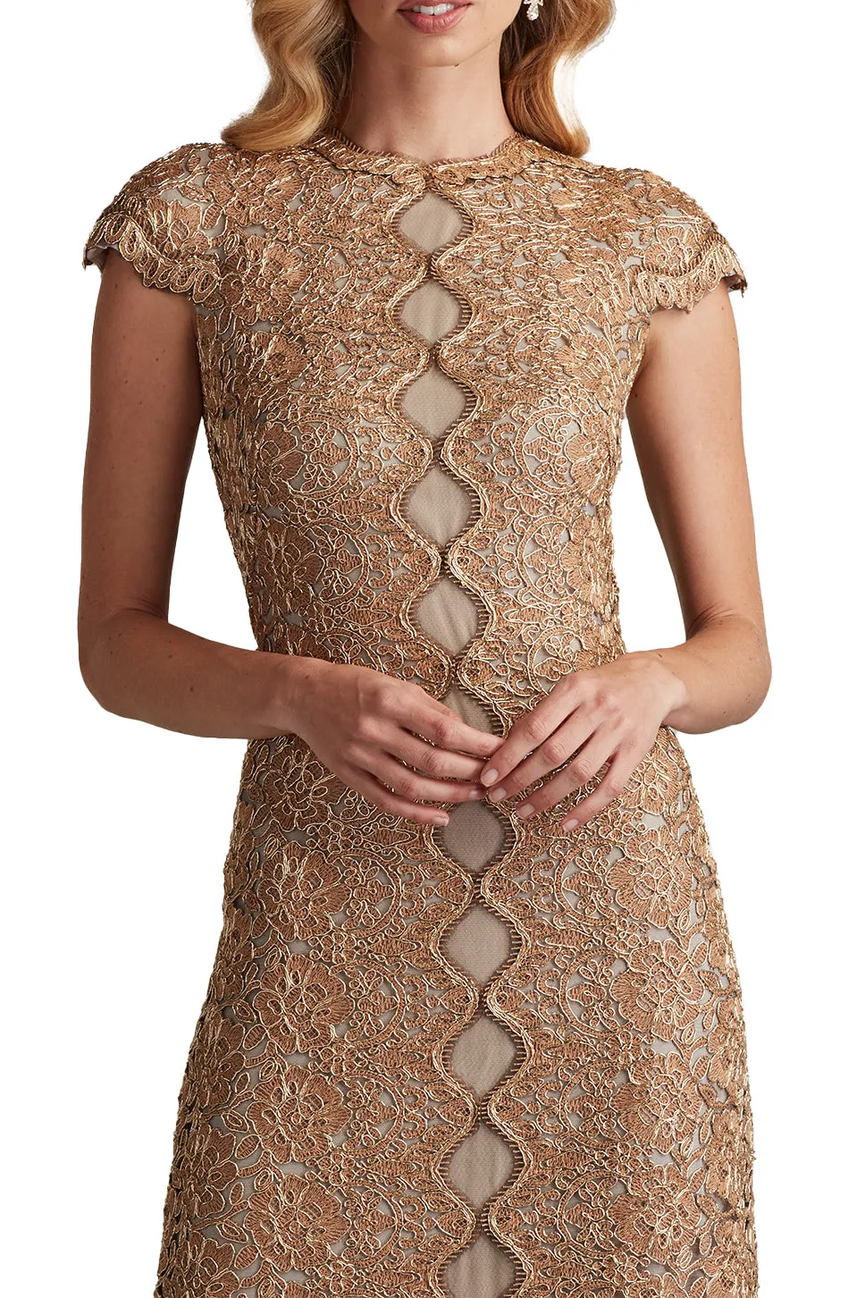 Etters Scalloped Illusion Gown CP/SD sold by Lord & Taylor product image thumbnail 5
