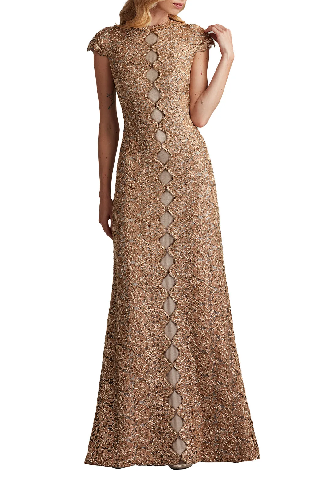 Etters Scalloped Illusion Gown CP/SD sold by Lord & Taylor product image thumbnail 3