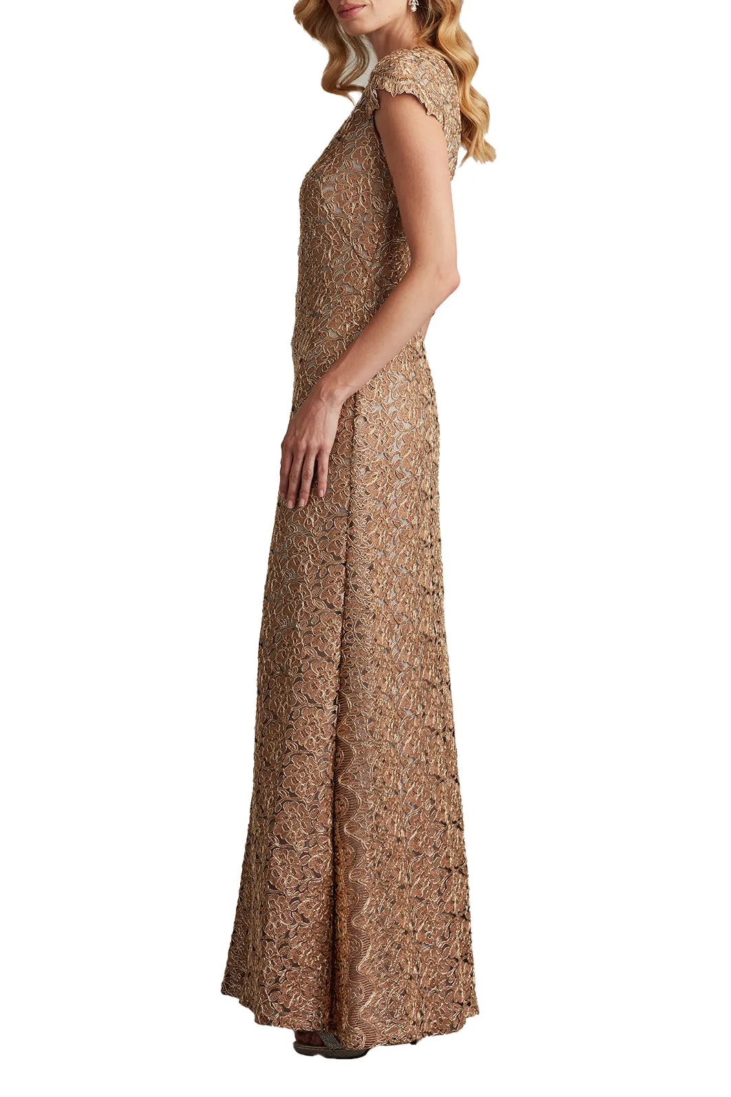 Etters Scalloped Illusion Gown CP/SD sold by Lord & Taylor product image thumbnail 4