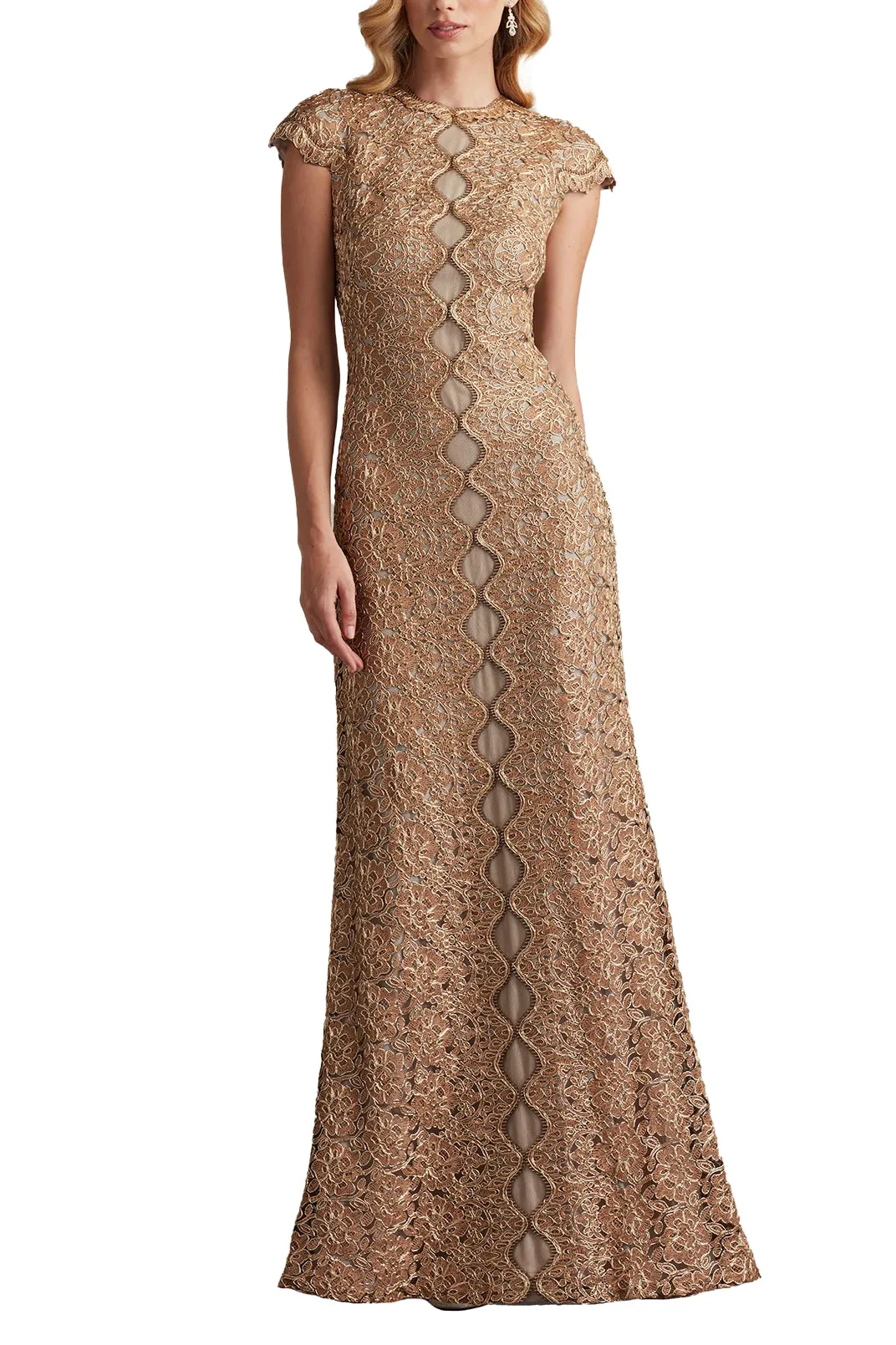 Etters Scalloped Illusion Gown CP/SD sold by Lord & Taylor