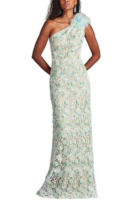 Kahli 3D Floral Embroidered Gown WALOE made by Tadashi Shoji