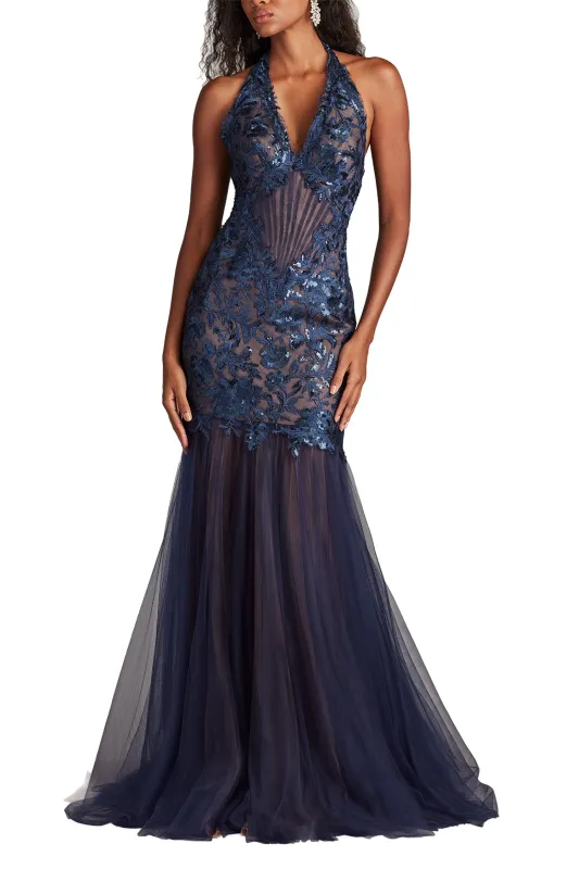 Evaine Sequin Embroidered Tulle Gown MDNIT sold by Lord & Taylor