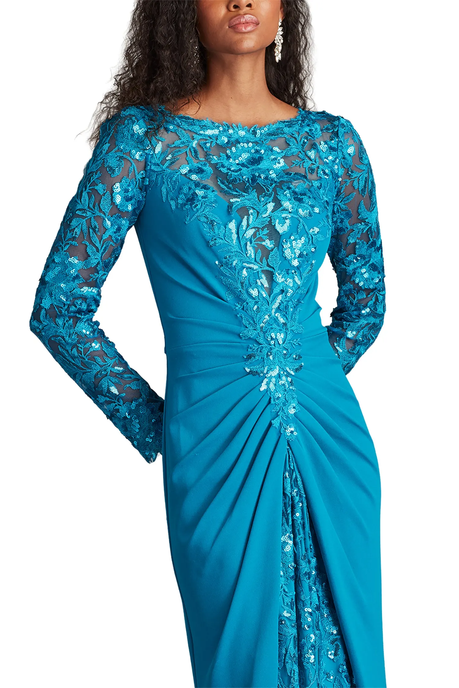 Whitley Sequin Embroidered Gown MARIN sold by Lord & Taylor product image thumbnail 3