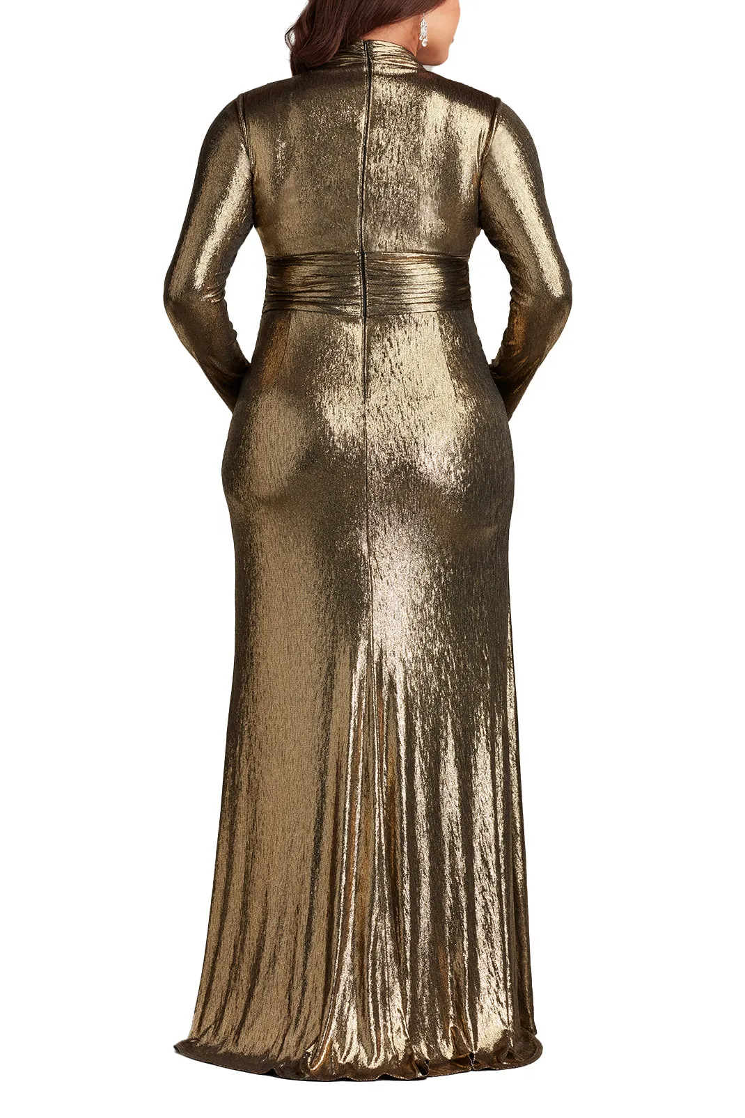 Imanie Draped Lamé Gown - PLUS SIZE BRNZE sold by Lord & Taylor product image thumbnail 4