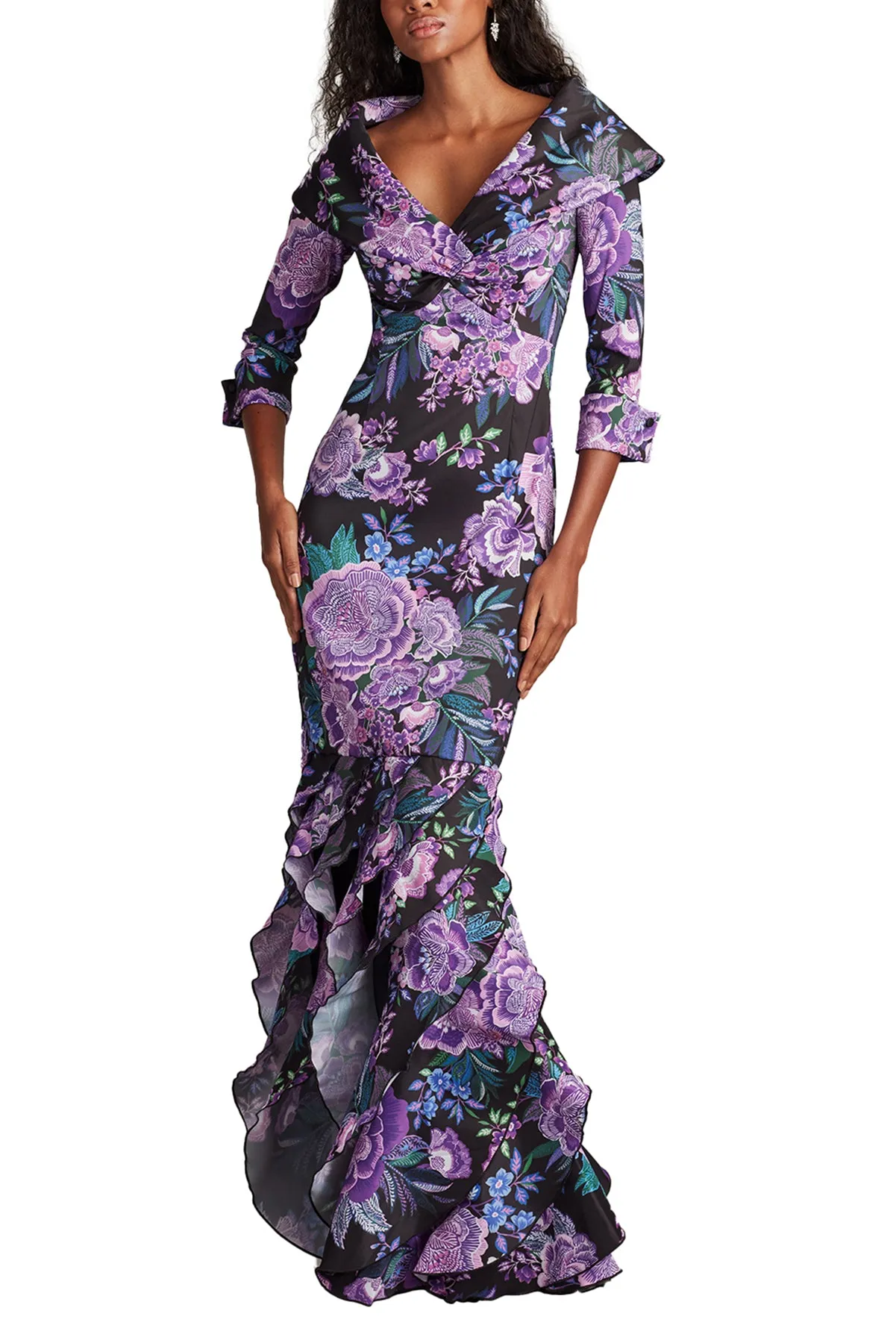 Blythe Floral Portrait Collar Gown BKPFL sold by Lord & Taylor